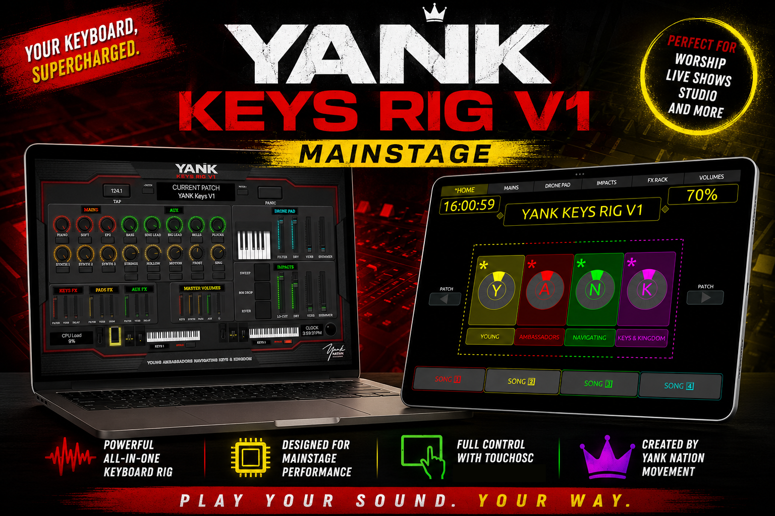 YANK Keys Rig – MainStage Edition